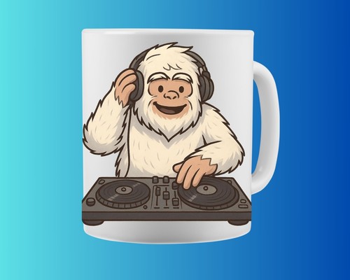 Coffee mug yeti - mug, dj