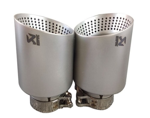 2pcs akrapovic matte stainless - 2pcs,