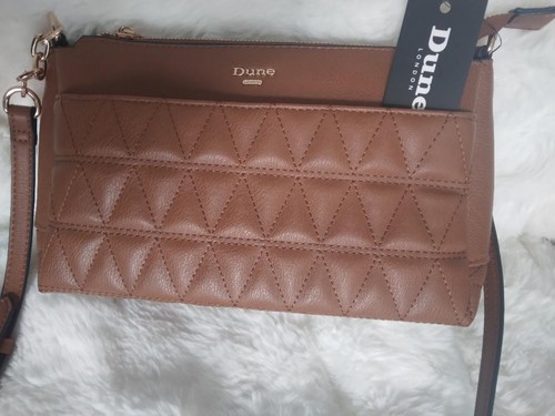 Brown dune handbag - brown, with