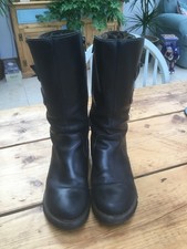 Fly London Black Leather Mid Calf Boots Size 6