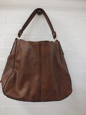 Realer Brown Faux Leather Hobo Shoulder Bag Handbag (Had)