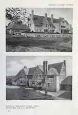 Art Nouveau House at Brandsby in Yorkshire - Antique Print 1912