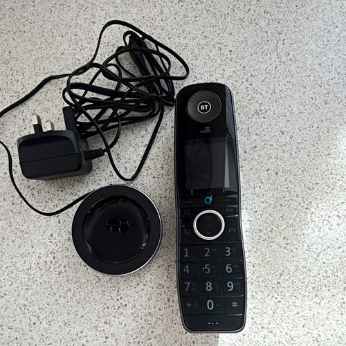 Black cordless phone - black,