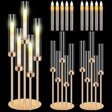 2 Set 5 Arm Gold Candelabra