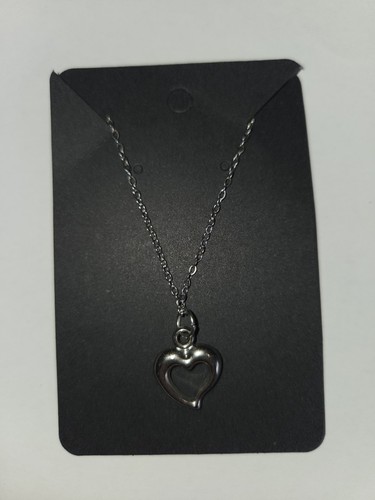 Silver heart necklace womens - silver,