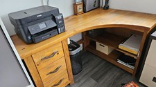 solid wood corner desk