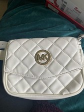 Small White Faux Leather Bum