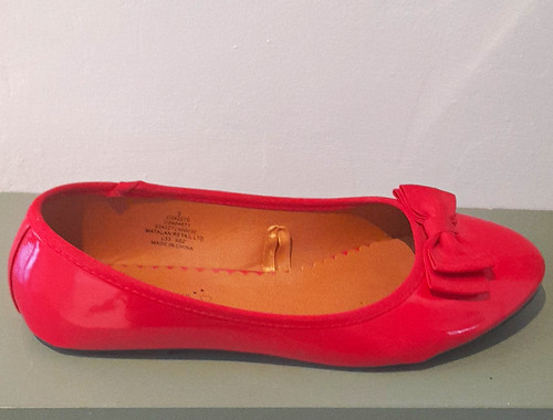 Matalan girls red patent - red,