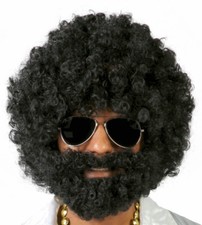 Deluxe Mens Black Curly Afro