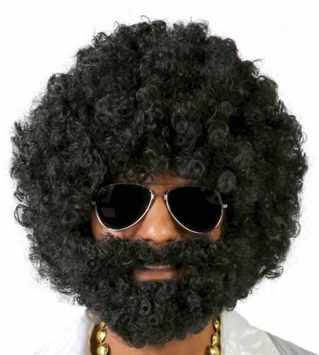 Deluxe mens black curly afro - deluxe,