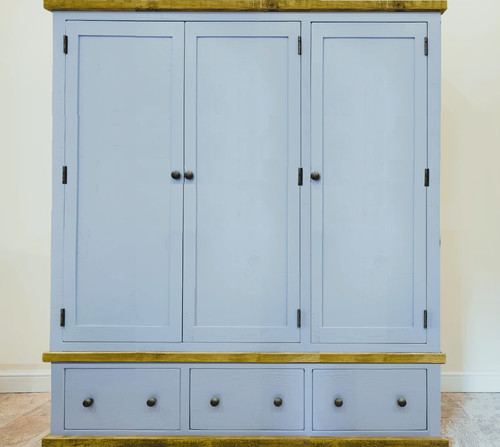 Honey rustic triple wardrobe - rustic,