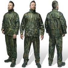 NGT LARGE Carp Fishing Hunting Camo Waterproof Jacket & Trousers Rain Suit