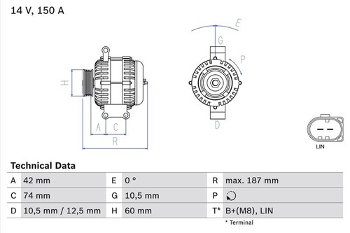 Bosch 0986082330 alternator - bosch,