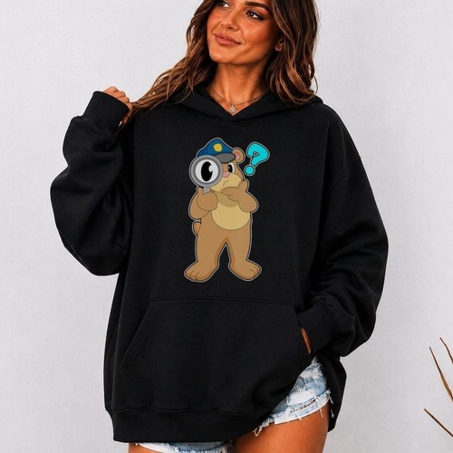 Bear cop magnifying - magnifying, glass