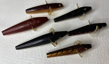 6 Vintage Brass Devon Minnows