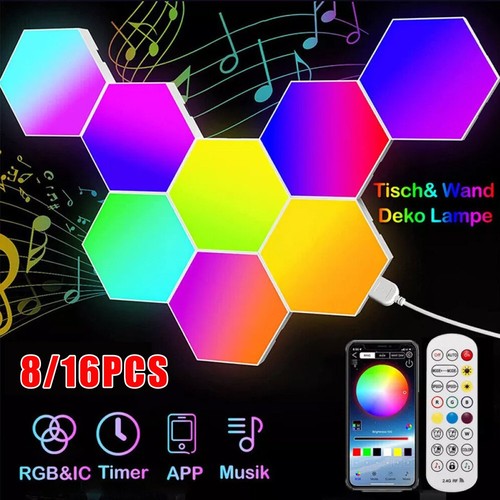 Gaming hexagon lights panels - gaming,