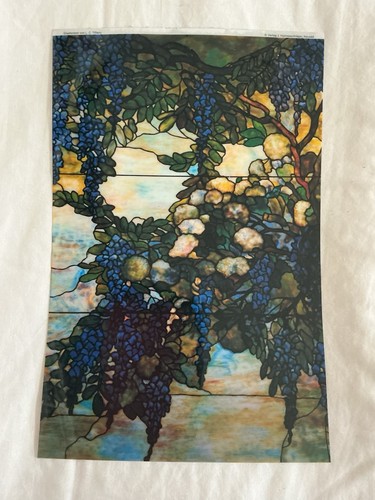 Tiffany stained glass wisteria - glass,