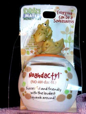 Brand New Dino mates Money Jar (Noah) Noahdactyl Piggy Bank Ships Free