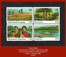 U.S.A. 1985 - "YOUTH GROUPS" set x4 unmounted mint stamps (inc Boy Scout stamp)^