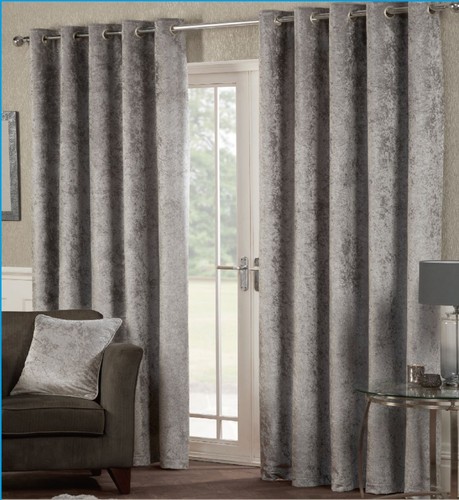 Pair crushed velvet ready made - velvet,