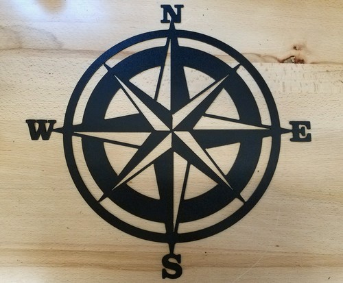Nautical compass metal wall - nautical,