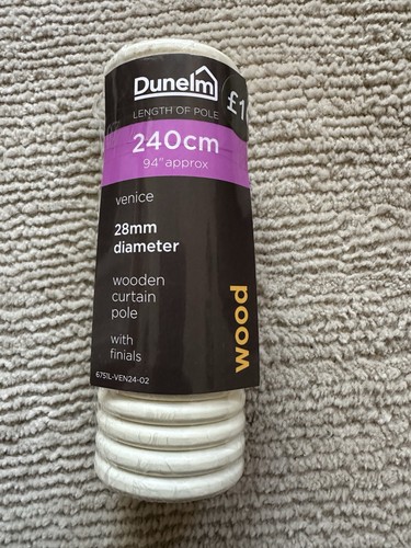 Dunelm white wooden - white, curtain
