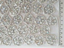 35 Silver Sequinned Flower