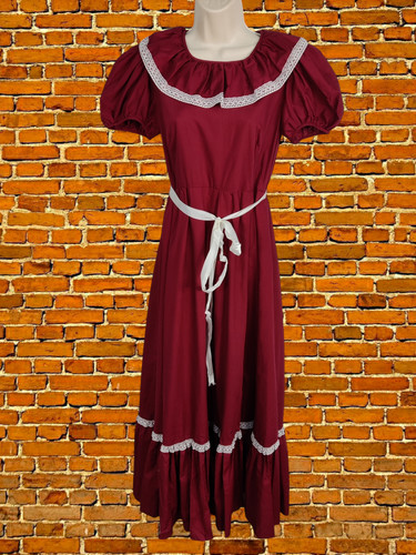 Vintage red lace - lace, puff