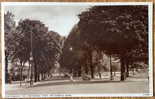Cheltenham 1940’s The Promenade from the Queen's Hotel Vintage Postcard