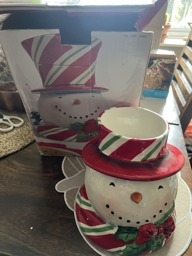 Snowman cookie jar - snowman,