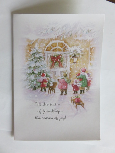 Christmas card children - card.,
