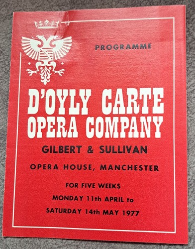 1977 oyly carte flyer - d`oyly,