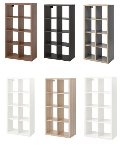 Ikea kallax white shelving - white,