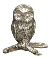 Vintage Detailed Pewter Owl