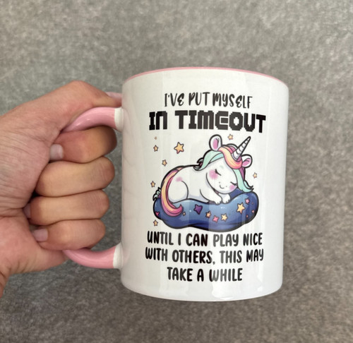 Funny unicorn time - funny, mug
