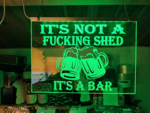 Bar open light led sign - bar, up