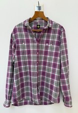 Mens Pretty Green Check Shirt Long Sleeve Pink - 100% Cotton - Medium Size