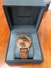 Brown Fred Bennett Colors Watch With Brown Strap In Green Case