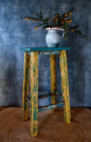 Hand painted solid wood bar - solid,