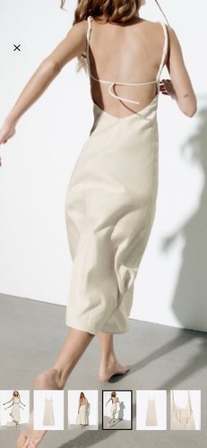 Zara linen blend midi dress