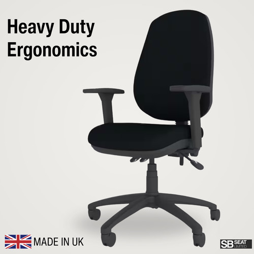 High back office desk - high, chair
