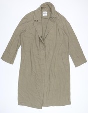 Zara Women Beige XS Long Linen