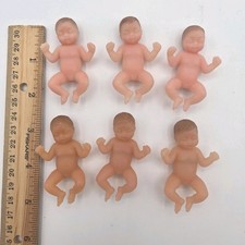 Lot 6 Mini Baby Dolls Silicone