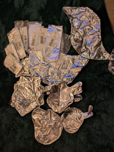 Job lot silver foil - 60, mini