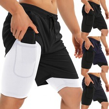 Mens 2 in 1 Running Shorts
