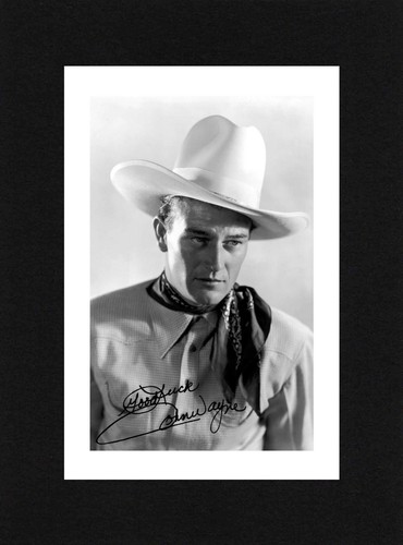 8x6 mount john wayne autograph - wayne,
