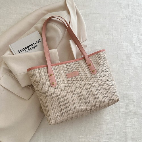 Women woven handbag large - handbag,