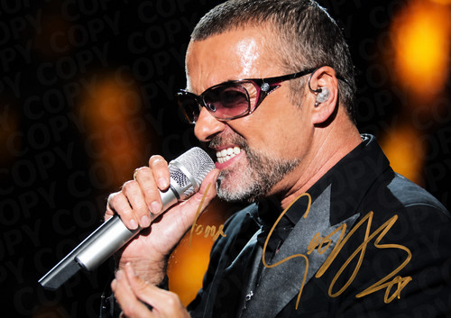 George michael 10x8 signed - george,