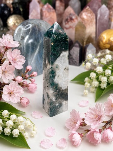 Mossy moss agate sparkly - mossy,