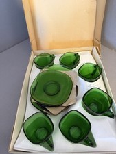 Vintage green glass vereco - glass,